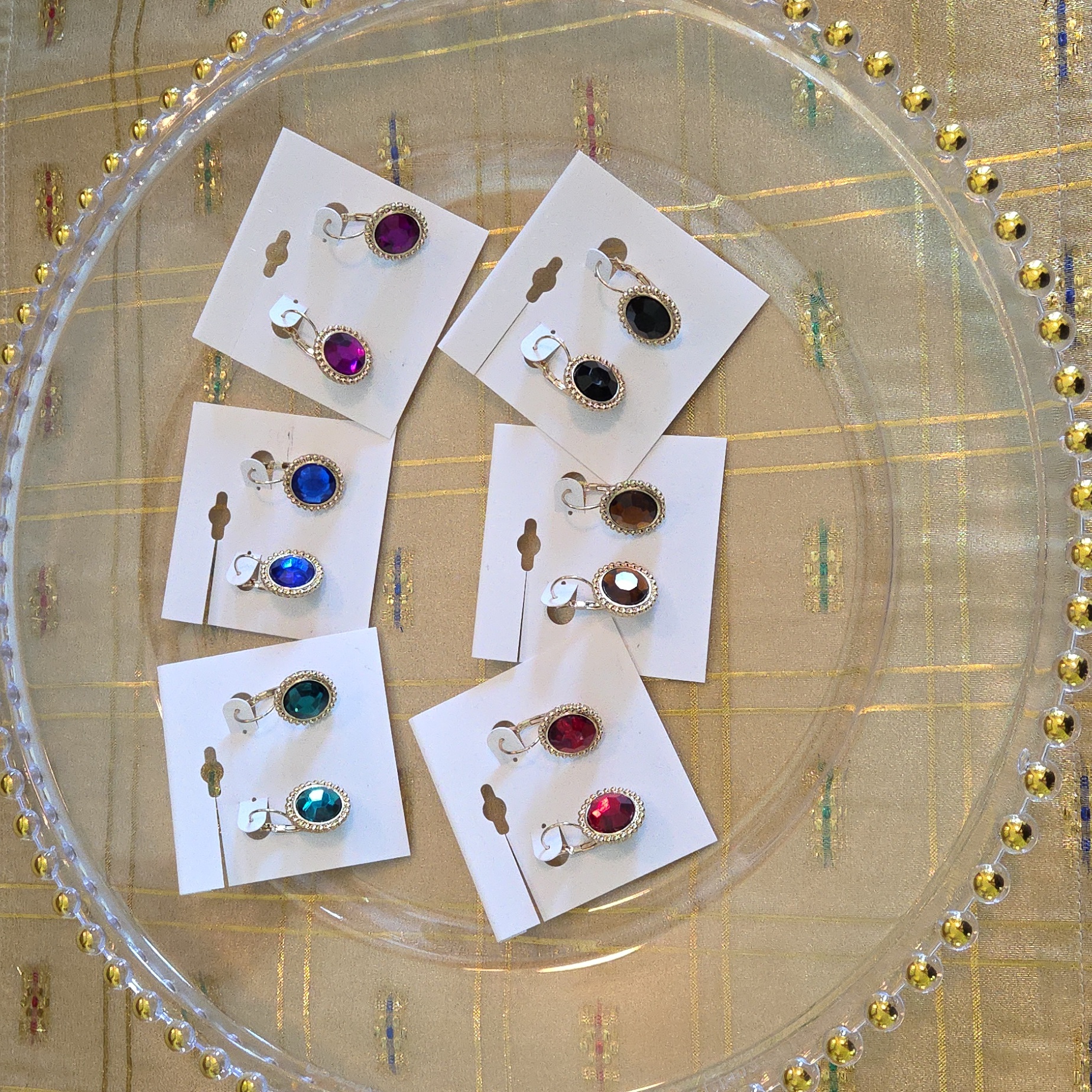 Kohls Vibrant Gemstone Earrings Collection Choose Your Color 8$
